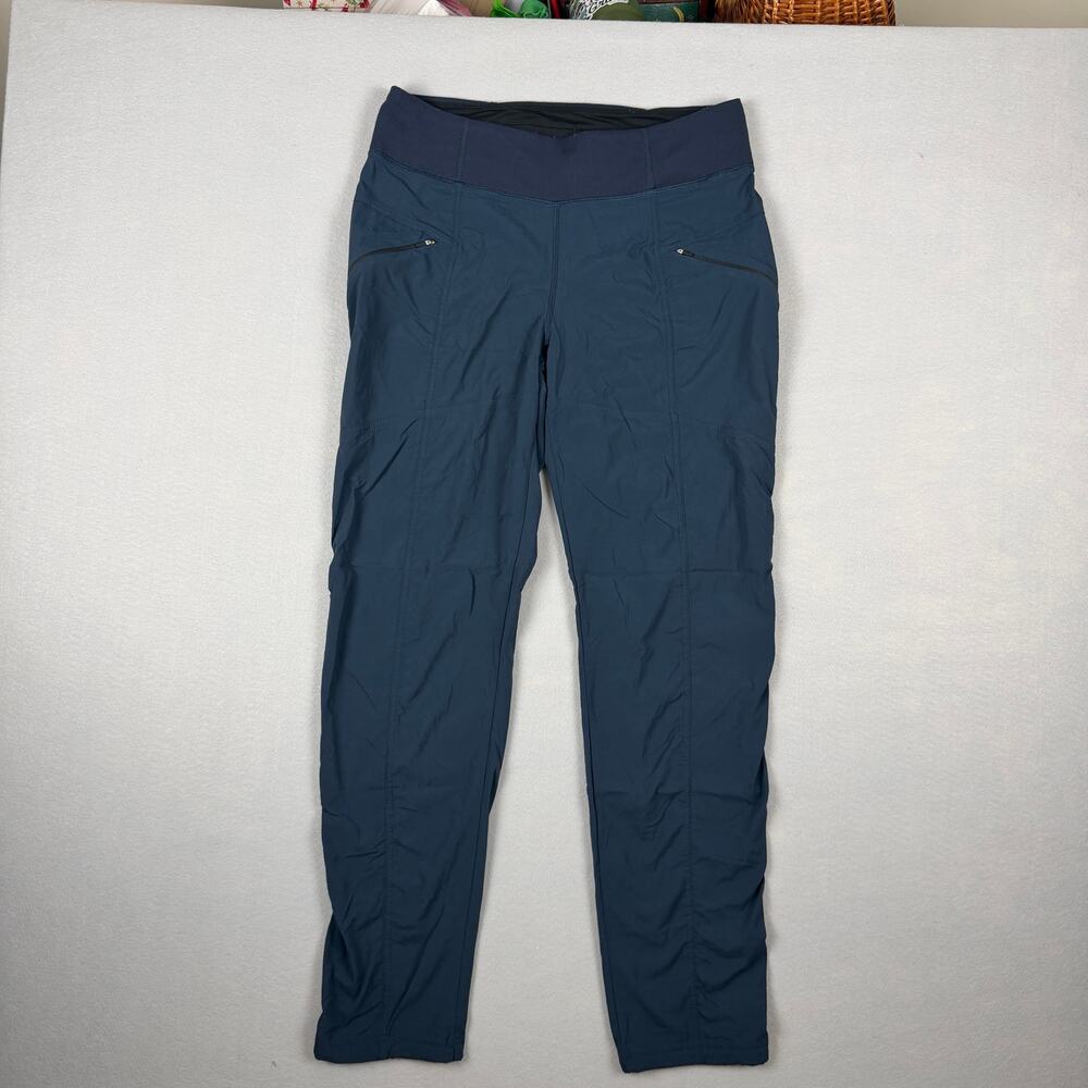 prAna Koen Mid-Rise Pull-On Travel/Hiking Pants – Dark Blue womens M